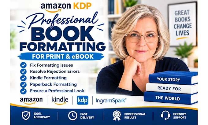 fix rejected KDP books and formatting errors