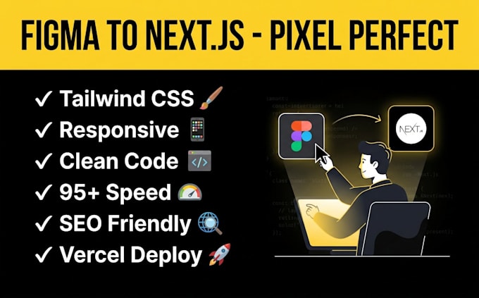 convert figma to custom nextjs website pixel perfect