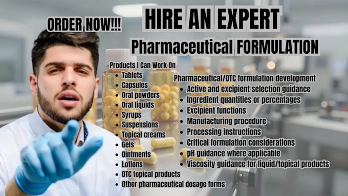 develop pharmaceutical and otc product formulations