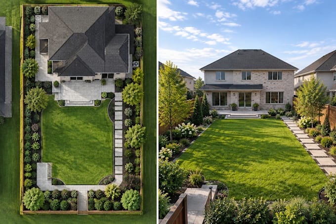 design your luxury backyard landscape with 3d rendering