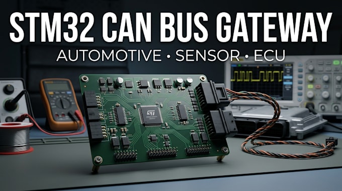 design automotive can bus gateway pcb with stm32 sensor interface