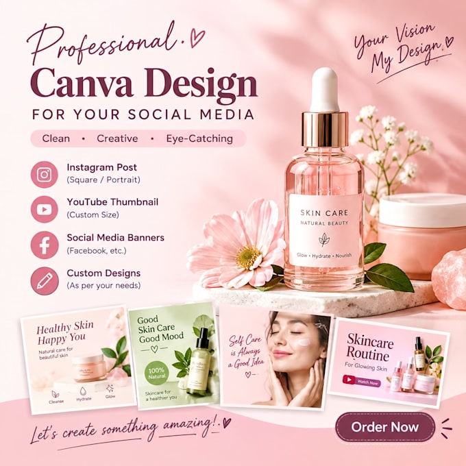 design professional canva social media posts