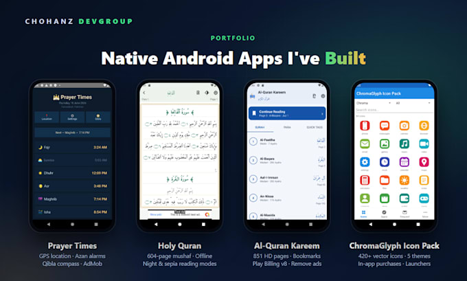 do native android app development in kotlin and java as android app developer