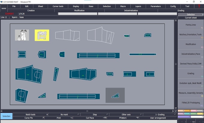create professional digital sewing patterns for garments in dxf and PDF