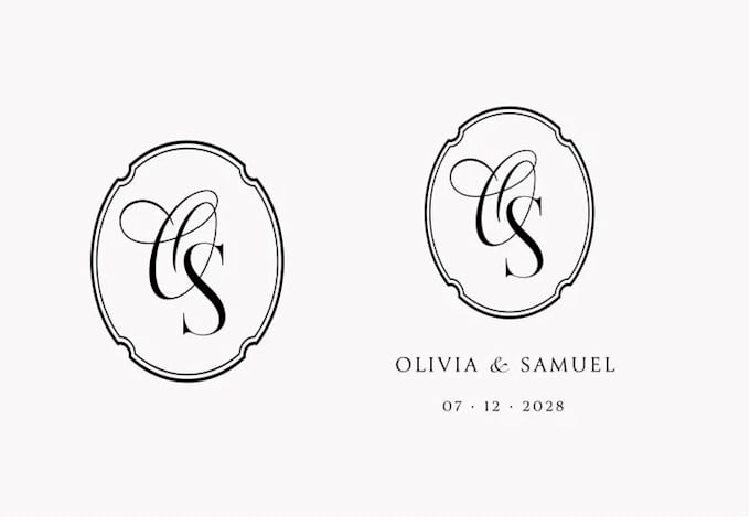 make wedding logo, wedding monogram, floral, invitation or initials design