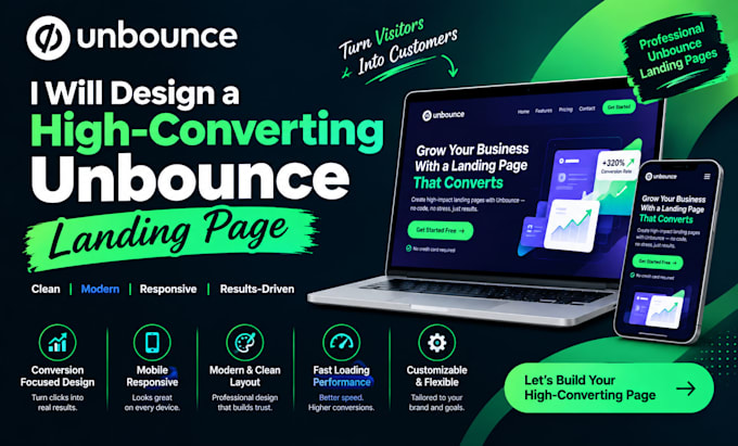 design a high converting responsive unbounce landing page