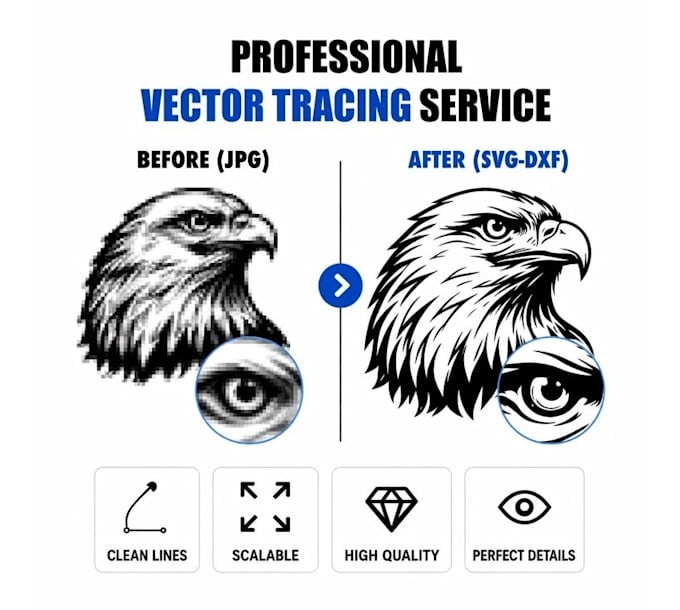 do manual vector tracing, logo vector redraw and recreate vector file