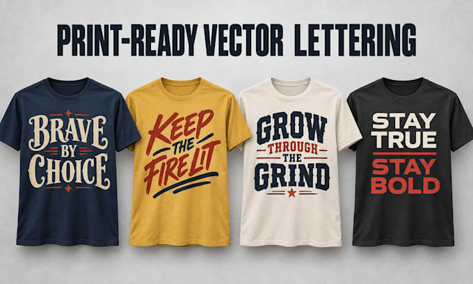 design custom typography quote tshirt graphics for your brand