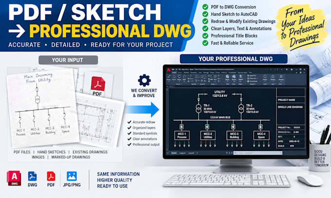 create electrical single line diagrams and autocad drawings