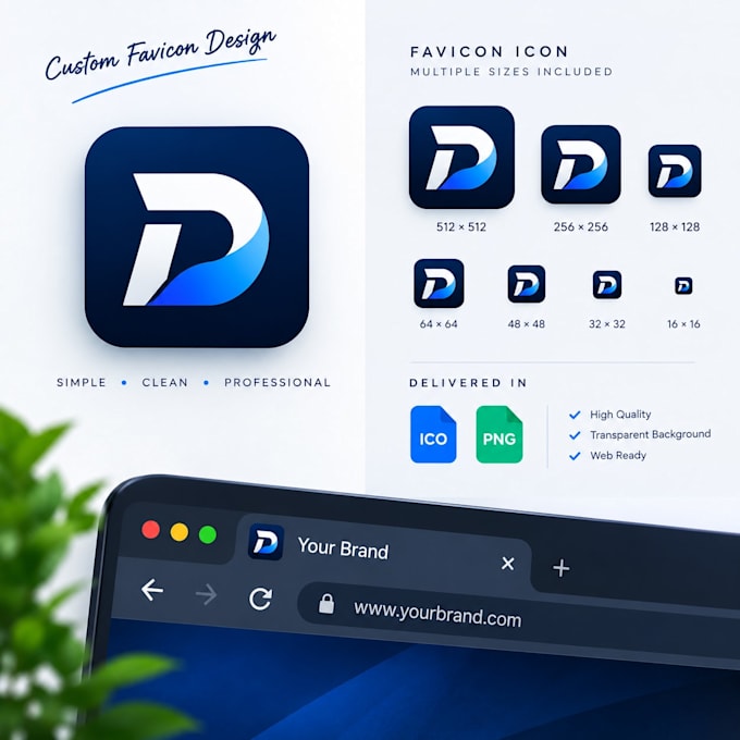 design a professional favicon for your website