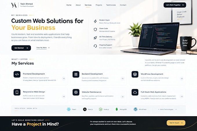 build a react web application