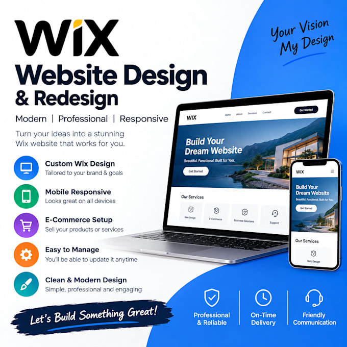 wix website, wix web design, wix web redesign, website design