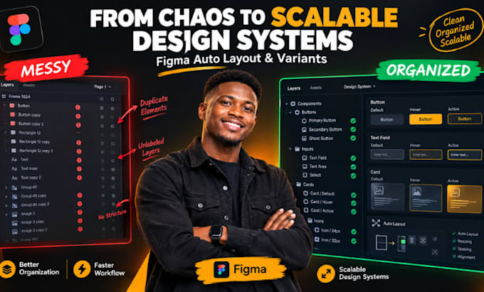 design scalable figma auto layout components and variants