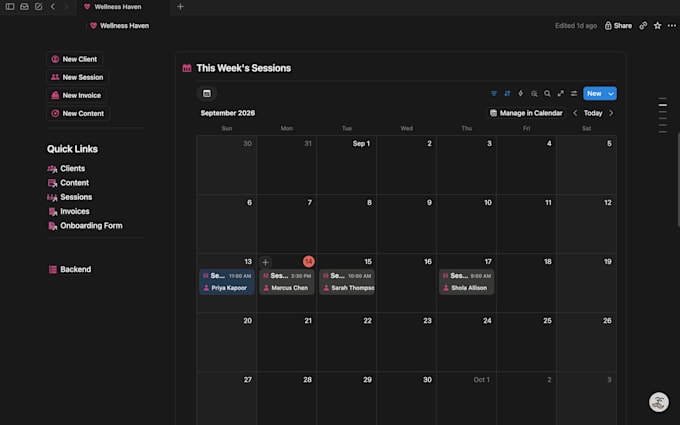 build a notion dashboard for coaches and consultants