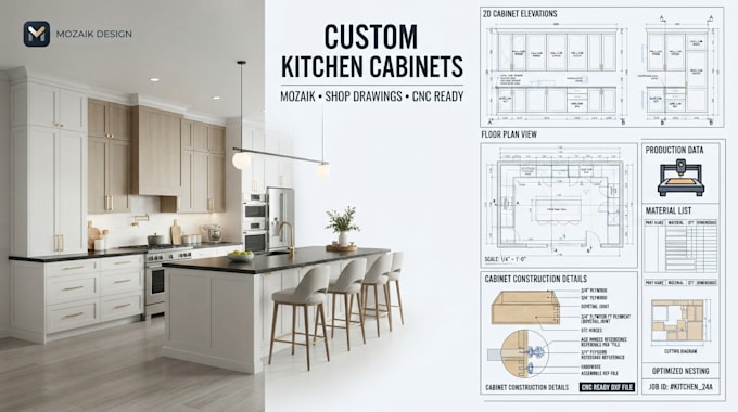 design custom kitchen cabinets in mozaik