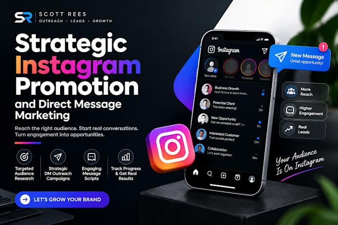 do strategic instagram promotion and direct message marketing
