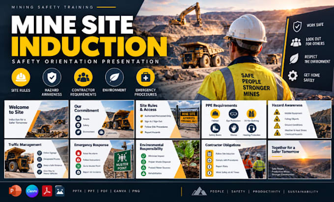 mine site induction presentation, mine safety orientation for mining contractors