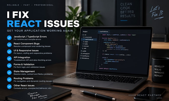 fix bugs in your react application
