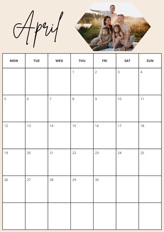 create a personalized family calendar for 2027