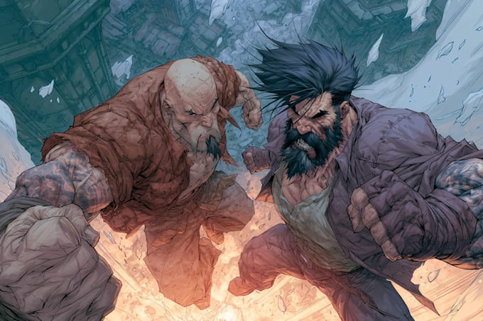 draw a cover art or comic cover art