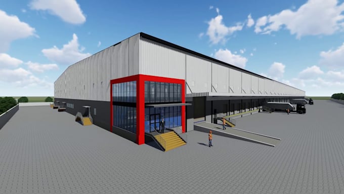 do 3d automated warehouse animation, robotics, logistics walkthroughs animation