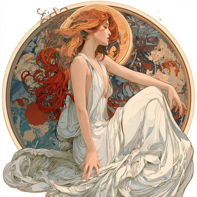 do illustrations in art nouveau style