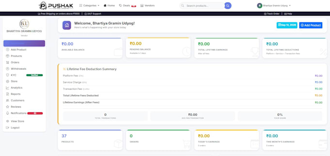 build a multi vendor ecommerce website and portal website with PHP and mysql