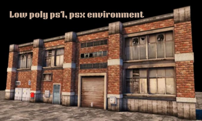 create ps1 ps2 psx n64 low poly 3d horror game environments map psx game assets
