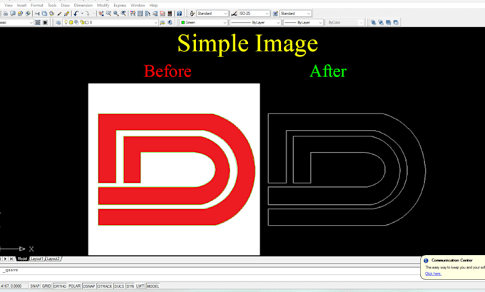 convert your logo into dxf, dwg, stl, step or obj file