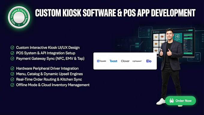develop custom self service kiosk software and pos apps via facilityos kastle