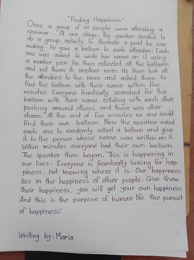 do neat and beautiful handwritten work