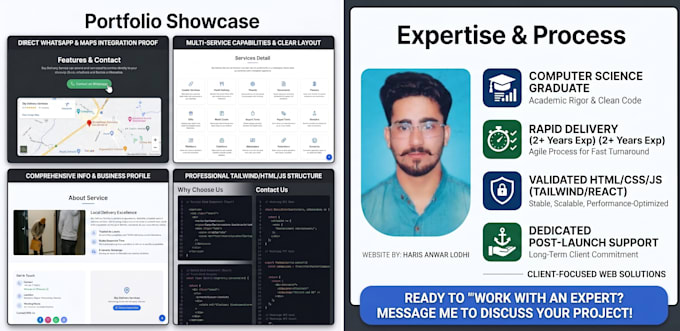 build responsive frontend website with whatsapp
