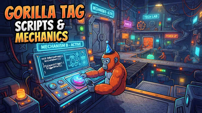 make custom gorilla tag code, scripts and mechanics