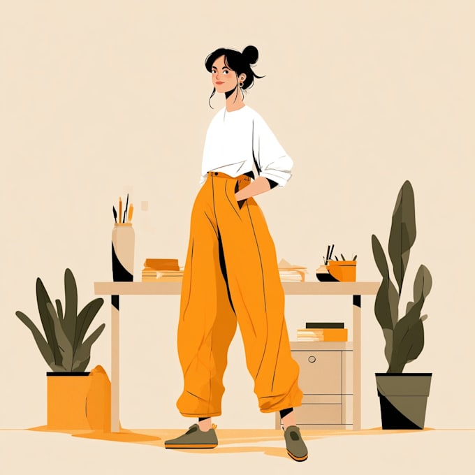 create unique flat character designs