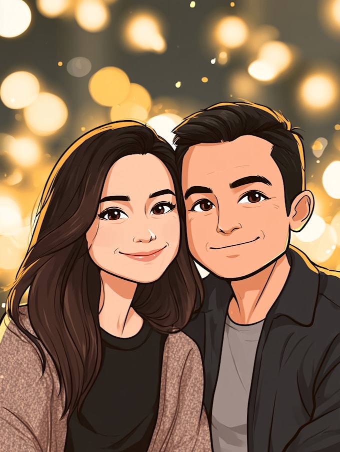 paint custom couple portrait