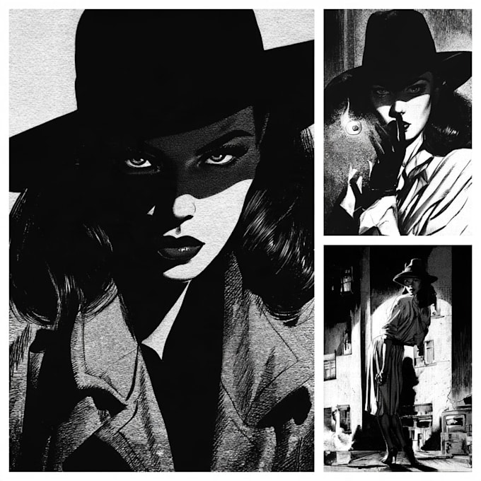 noir, dark fantasy comic, gothic dark sci fi comic artist