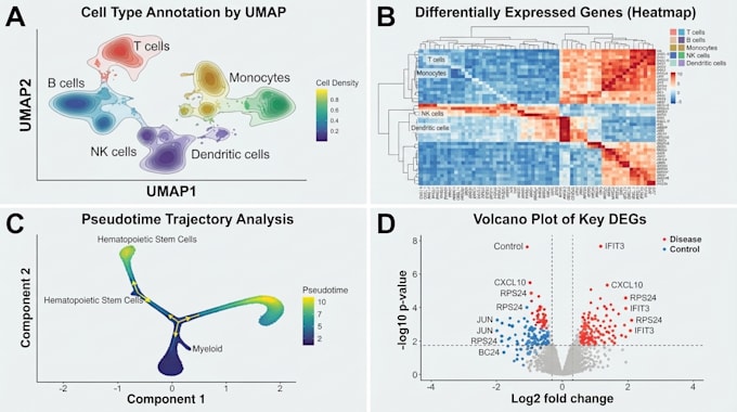 perform single cell rna seq analysis, seurat pipeline, scrna plots