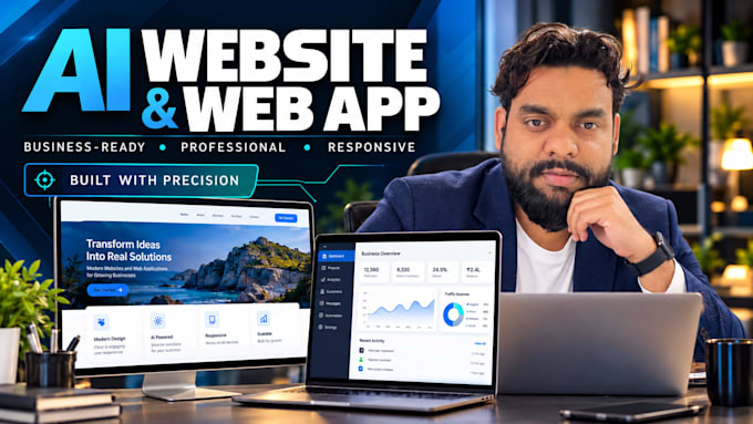 build a modern responsive buisness website using ai