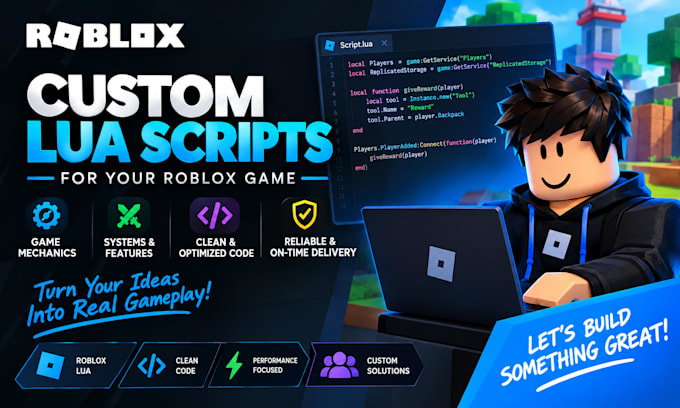 create professional roblox lua scripts for your game mechanics