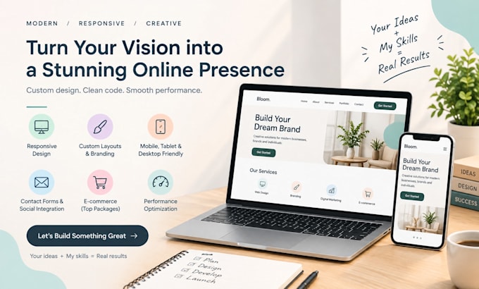 build a modern responsive website or web app