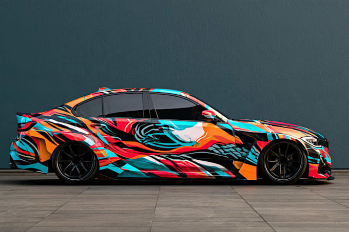 vehicle wrap design, car wrap design, van wrap design