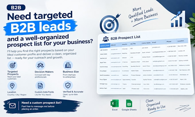 generate targeted b2b leads and prospect lists
