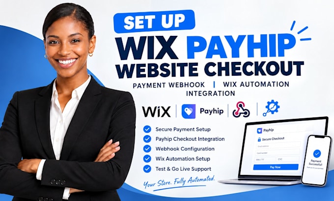 set up wix payhip website checkout payment webhook wix automation integration