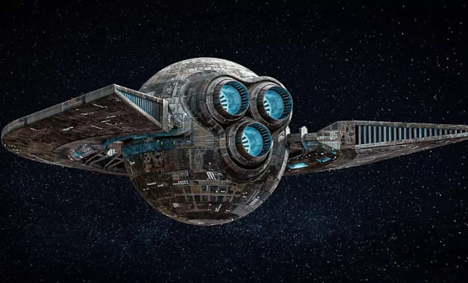 create custom game ready 3d spaceship models for unreal engine and unity