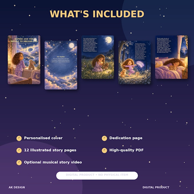 create a personalized illustrated bedtime storybook for your child