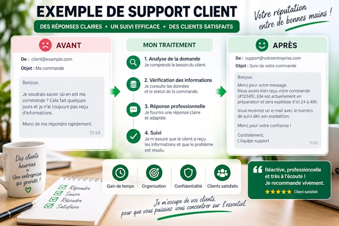 je vais gérer votre support client