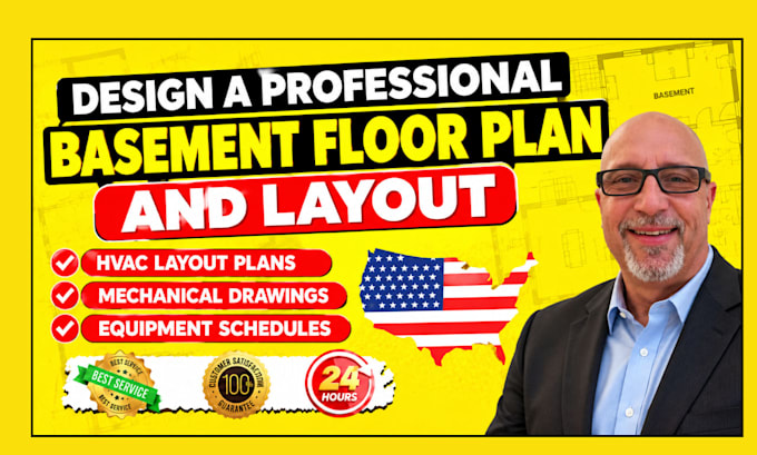design a professional basement floor plan and layout