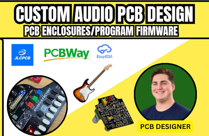 design production ready audio pcb design for guitar effects,mic preamp,amplifier