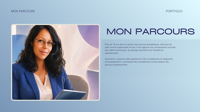un portfolio personnalisé et professionnel
