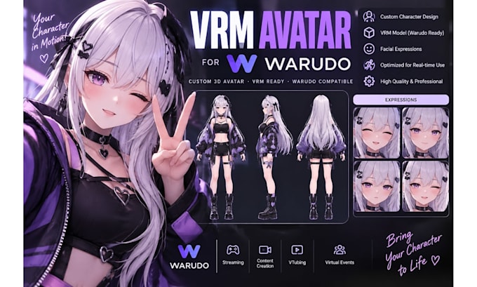 setup vrm avatar for warudo with arkit facial tracking and rigging vtuber model